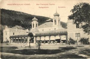 Trencsénteplic-fürdő, Kupele Trencianske Teplice; gyógyterem. Hermann Seibt kiadása / Cursalon / spa hall (Rb)