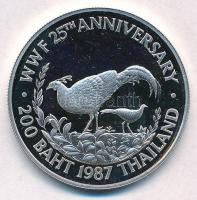 Thaiföld 1987. 200B Ag "Sziámi fácán" T:PP ujjlenyomat, felületi karc
Thailand 1987. 200 ...