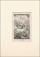 cca 1880 2 db könyvillusztráció, acélmetszet, papír, paszpartuban, 13×8 cm