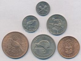 Új-Zéland 1963. 1/2p-1Fl (6xklf) T:1- New Zealand 1963. 1/2 Penny - 1 Florin (6xdiff) C:AU