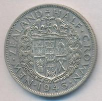 Új-Zéland 1945. 1/2C Ag "VI. György" T:2,2-
New Zealand 1945. 1/2 Crown Ag "George V...