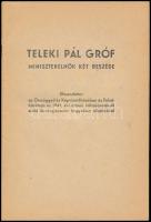 Teleki Pál, gróf: Magyarország az új Európában. -- két beszéde 1940. december 3. - 1940. december 19...
