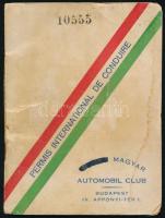 1937 a Királyi Magyar Automobil Club fényképes nemzetközi vezetői engedélye