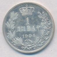 Szerbia 1904. 1D Ag "I. Péter" T:2-
Serbia 1904. 1 Dinar Ag "Petar I" C:VF
