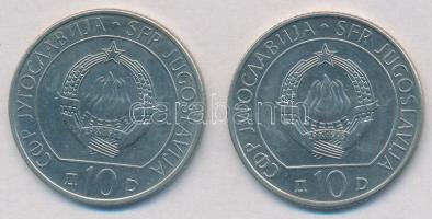 Jugoszlávia 1983. 10D Cu-Ni "Neretvai csata 40. évfordulója" + 10D Cu-Ni "Sutjeskai c...