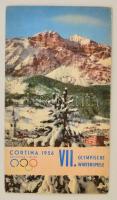 1956 Cortina, a VII. téli olimpiai játékok helyszínének térképe és ismertető füzete, 48x67 cm