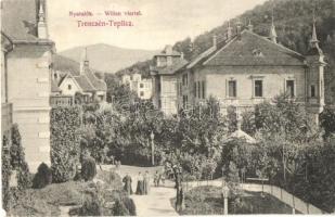 Trencsénteplic, Trencianske Teplice; Nyaralók / Willen viertel / villa alley