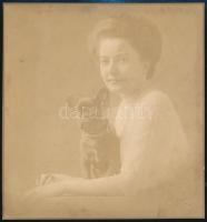 cca 1910 GYŐR, Glück József győri fényképész műterméből 4 db vintage fotó, hidegpecséttel jelzett, 1...