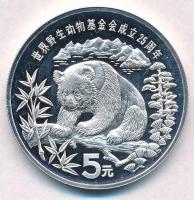 Kína 1986. 5Y Ag Panda T:PP ujjelnyomat, felületi karc China 1986. 5 Yuan Ag Panda C:PP fingerprint, slightly scratched Krause KM#150