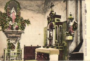 Deáki, Diakovce; Római katolikus templom belső, mellékoltár / catholic church interior, side altar
