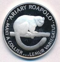 Madagaszkár 1988. 20A Ag Lemúr T:PP ujjlenyomat, felületi karc Madagascar 1988. 20 Ariary Ag Lemur C:PP fingerprint, slightly scratched Karuse KM#15