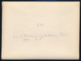 cca 1910-1920 Tótmegyer (ma: Palárikovo, Szlovákia), lóvasút, fotó, hátulján feliratozva, 8,5×12 cm