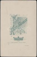 cca 1910 Debrecen, polgár és felesége, keményhátú fotó Kiss Ferenc műterméből, 11×16,7 cm