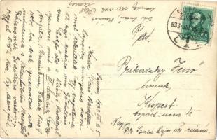 1933 Sopron, Oedenburg; Jelvényes kapu készül Gödöllőre, munkások, létra. photo (EK)