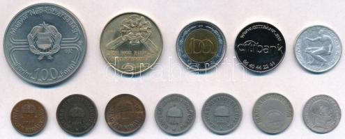 12db-os vegyes magyar érme tétel, közte 1871GYF 10Kr Ag "Váltó Pénz" T:1--3