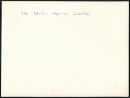 cca 1981 (Őri) Tóth István (?-?): Hajnali kikötés, feliratozott, vintage fotóművészeti alkotás, a ma...