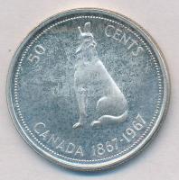 Kanada 1967. 50c Ag "100 éves a Konföderáció" T:1- Canada 1967. 50 Cents Ag "Condefederation Centennial" C:AU