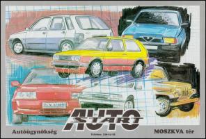cca 1985 Start Autó Autóügynökség Moszkva tér, reklám plakát, 27,5x40,5 cm