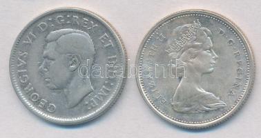 Kanada 1944. 25c Ag + 1967. 25c Ag "Hiúz" T:2-,2
Canada 1944. 25 Cents Ag + 1967. 25 Cent...