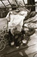 cca 1947/48 Budapest, a felrobbantott Lánchíd romjainak feltárása nehézbúvárok közreműködésével, 33 ...