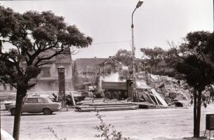 1986. július 30. Budapest, újpesti felfordulás a metró építkezések idején, várostörténeti felvételek...