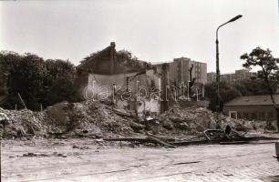 1986. július 30. Budapest, újpesti felfordulás a metró építkezések idején, várostörténeti felvételek...