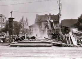 1986. július 30. Budapest, újpesti felfordulás a metró építkezések idején, várostörténeti felvételek...