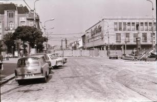 1986. július 30. Budapest, újpesti felfordulás a metró építkezések idején, várostörténeti felvételek...