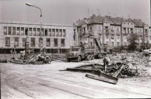 1986. július 30. Budapest, újpesti felfordulás a metró építkezések idején, várostörténeti felvételek...