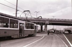 1984. október 2. Budapest, próbajárat az 1-es villamos vonalán, 35 db szabadon felhasználható, vinta...