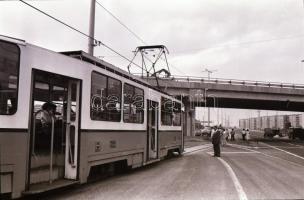 1984. október 2. Budapest, próbajárat az 1-es villamos vonalán, 35 db szabadon felhasználható, vinta...