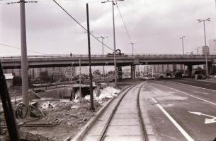 1984. október 2. Budapest, próbajárat az 1-es villamos vonalán, 35 db szabadon felhasználható, vinta...