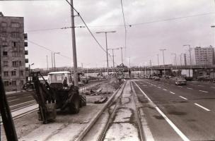 1984. október 2. Budapest, próbajárat az 1-es villamos vonalán, 35 db szabadon felhasználható, vinta...
