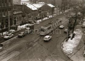 1991. február 11. Budapest, a 24-es villamos balesetének helyszíne, 7 db szabadon felhasználható, vi...