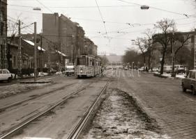 1991. február 11. Budapest, a 24-es villamos balesetének helyszíne, 7 db szabadon felhasználható, vi...