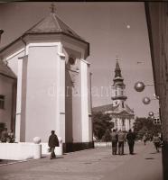 cca 1975 Kecskeméti városképek, 21 db szabadon felhasználható, professzionális minőségű negatív, 6x6...
