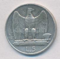 Olaszország 1927R  5L Ag "III. Viktor Emánuel" T:2
Italy 1927R 5 Lire Ag "Vittorio E...