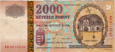 Ungarn, 2000, Banknote, 2000 Forint, Millenium Ausgabe Erh.: II