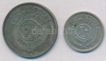 Irak 1955. 20f Ag + 50f Ag T:2
Iraq 1955. 20 Fils Ag + 50 Fils Ag C:XF