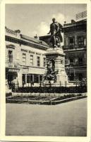 Komárom, Komárnó; Városháza, Klapka szobor, Klein Mór üzlete / town hall, statue, shop 1938 Komárom visszatért So. Stpl