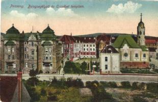 Pozsony, Pressburg, Bratislava; Betegsegélyező és Erzsébet templom / medical support office, church (EK)