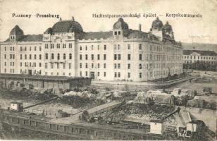 Pozsony, Pressburg, Bratislava; Hadtestparancsnoksági épület / Korpskommando / Austro-Hungarian K.u.K. military headquarters (EK)