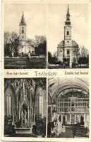 Tőketerebes, Trebisov; Római és görög katolikus templom, belső / churches, interior (EK)