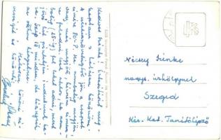 1942 Felsősófalva, Ocna de Sus; látkép, templom / general view, church. Kiss photo