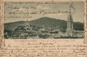1899 Nyitra, Nitra; látkép, templom / general view, church (Rb)
