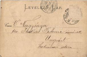 1899 Nyitra, Nitra; látkép, templom / general view, church (Rb)