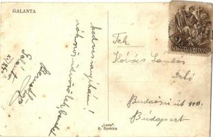 1938 Galánta, Galanta; utcakép, Stern Adolf bútorraktára, dohánybolt, Weisz M. üzlete, Szlovák Népba...