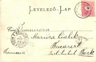 1899 Árkod, Jarkovatz, Jarkovác; Eisenbahn-Brücke, Serbische gr. or. Christi Himmelf.-Kirche / Vasút...