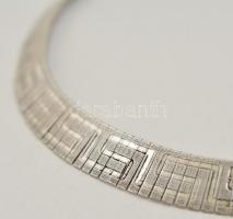 Ezüst(Ag) meandermintás nyaklánc, jelzett, h: 42 cm, nettó: 25,9 g