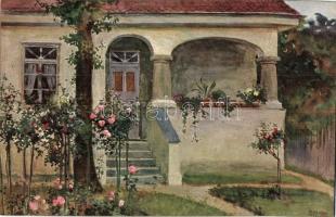 6 db régi megíratlan művészlap / 6 pre-1945 unused art postcards